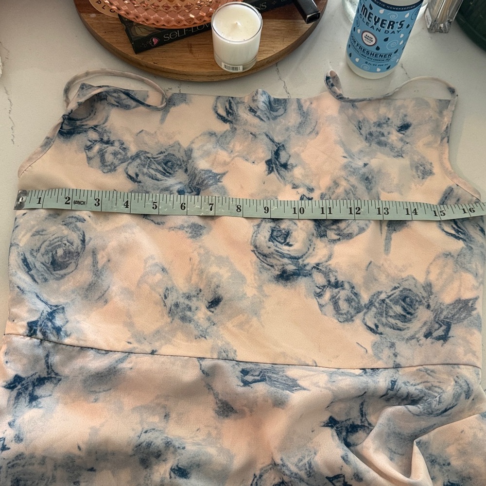 Cider Blue and Cream Floral Midi Dress - Picture 5 of 5